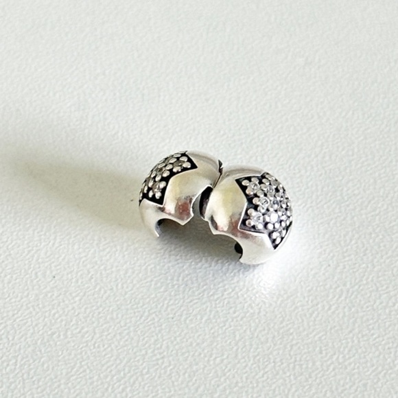 Pandora 925 You're A Star Sparkly Clear CZ Stone Rare Retired Clip Bead Charm - Picture 5 of 6